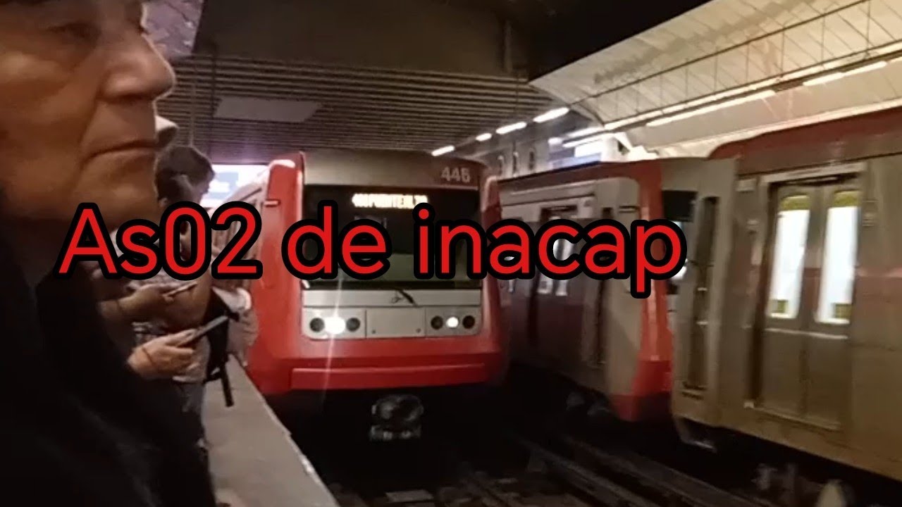 Viaje en el as02 de inacap metro de Santiago línea 4 4406 y 4446