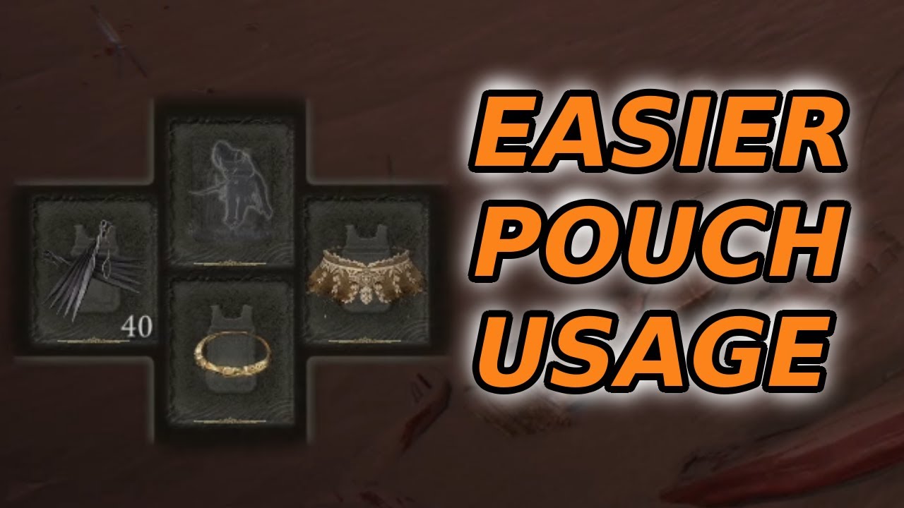 PC Control Tips - Easier Pouch Menu - (E menu) - and Easier Quick Slots - Elden Ring