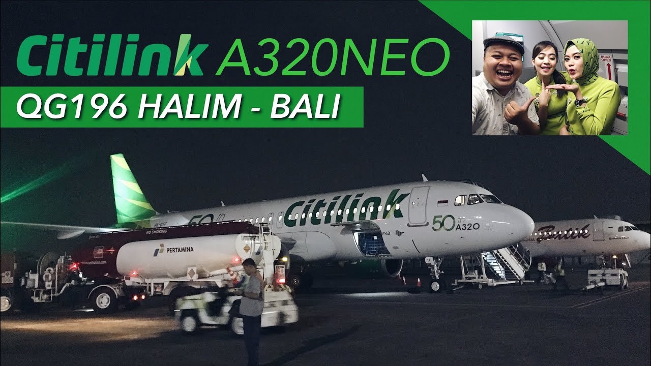 CITILINK A320NEO + New Crew Uniform! QG196 Halim to BALI Flight VLOG