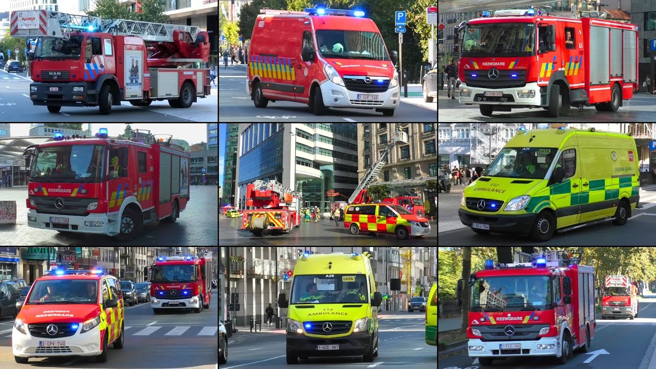 Brandweer Brussel rukt massaal uit voor brand melding in hotel aan Karel Rogierplein in Brussel!
