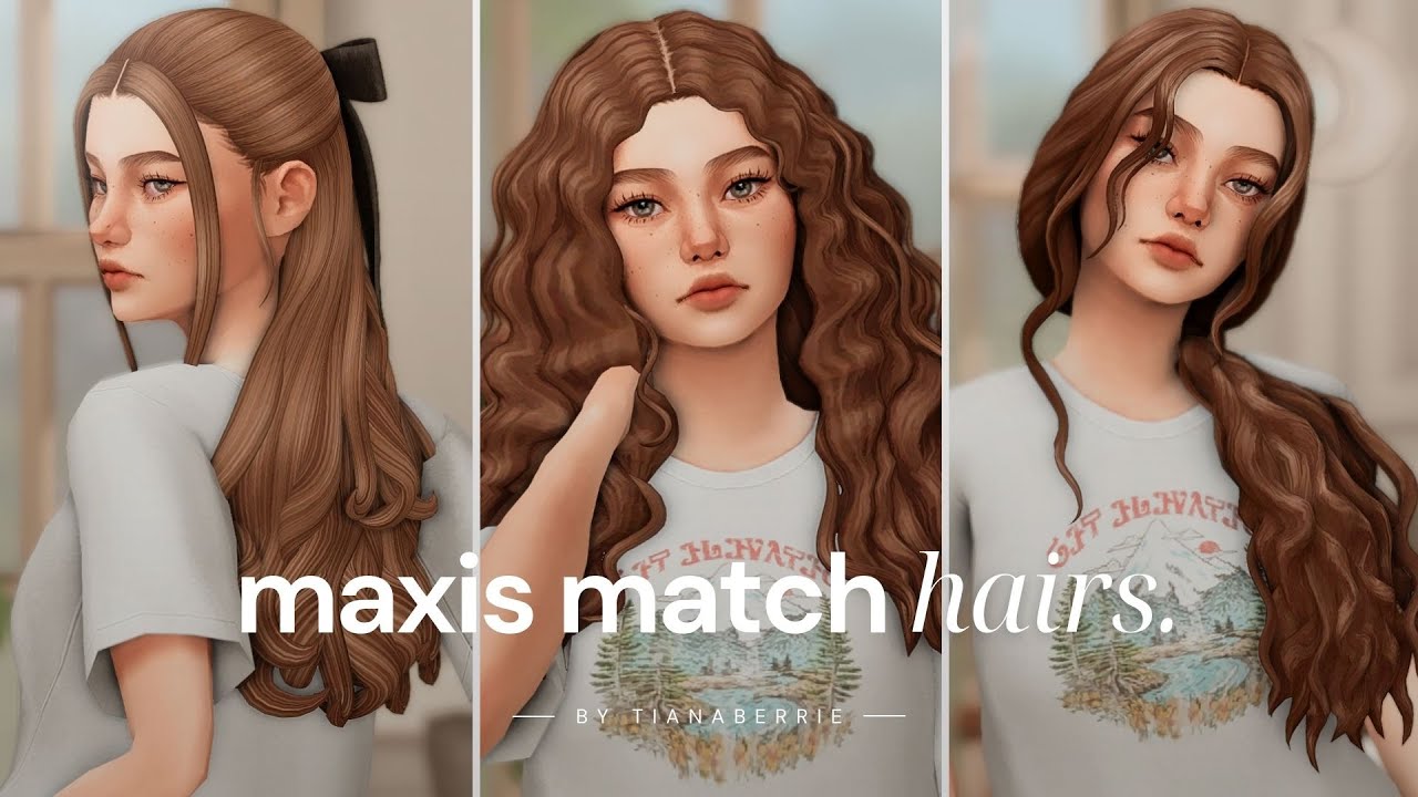 лучшие прически maxis match || the sims 4 || персонализированный контент haul + ссылки cc