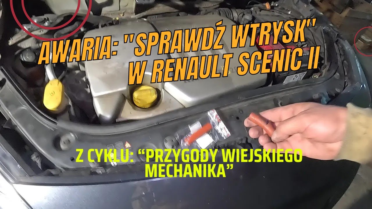 Renault Scenic II – Błąd „Sprawdź Wtrysk” i prosta naprawa: pęknięty wężyk czujnika spalin