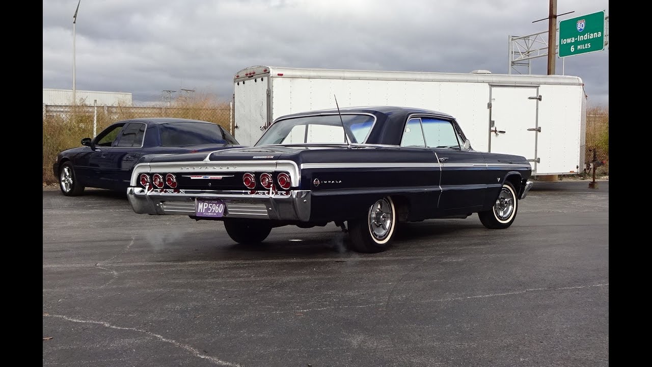 1964 Chevrolet Chevy Impala SS in Blue Paint & Engine Sound on My Car Story with Lou Costabile