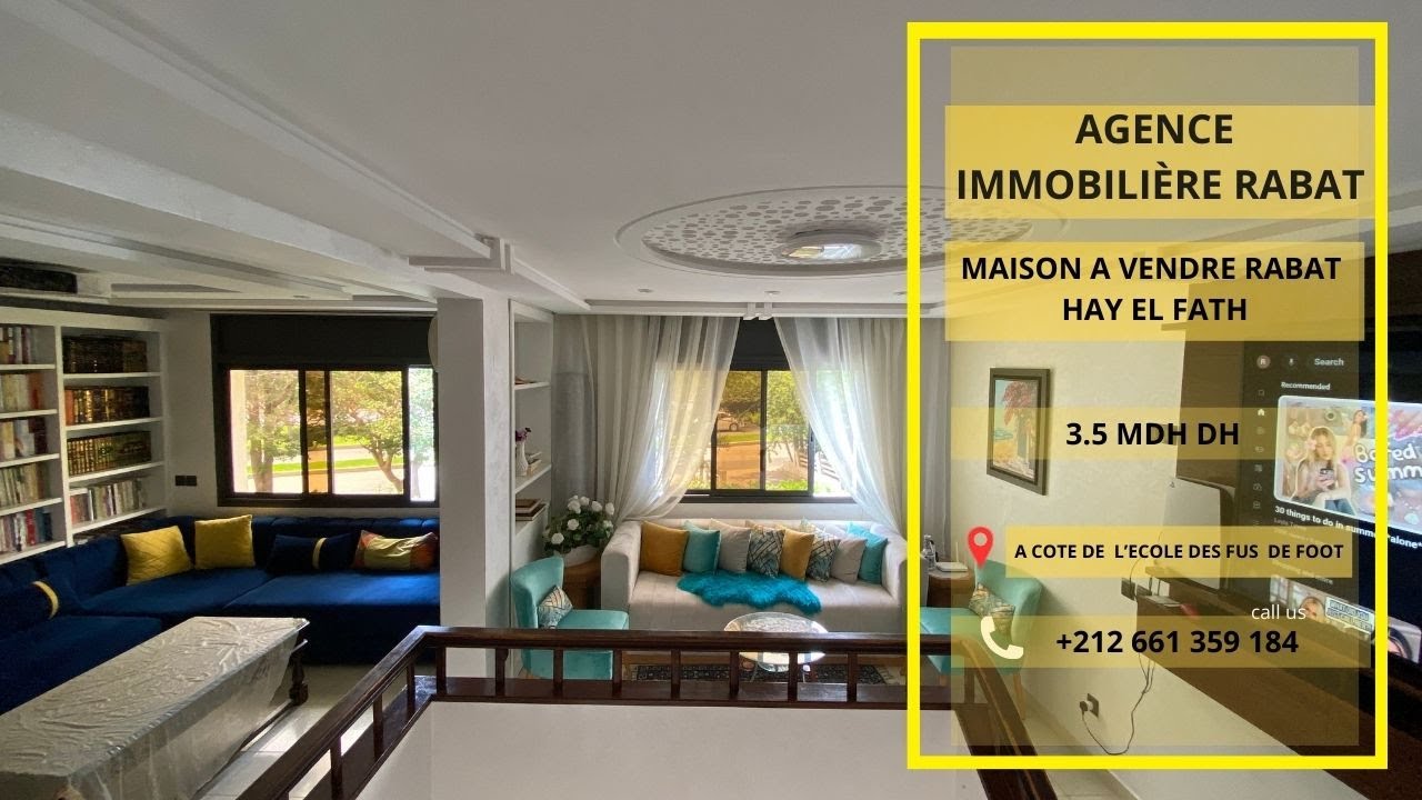 maison a vendre rabat - hay el fath
