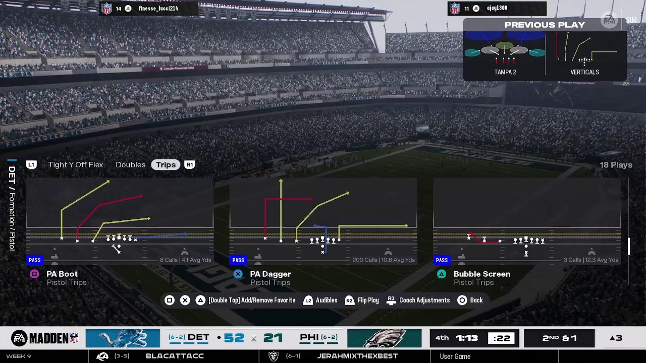 Madden 26 vs Eagles