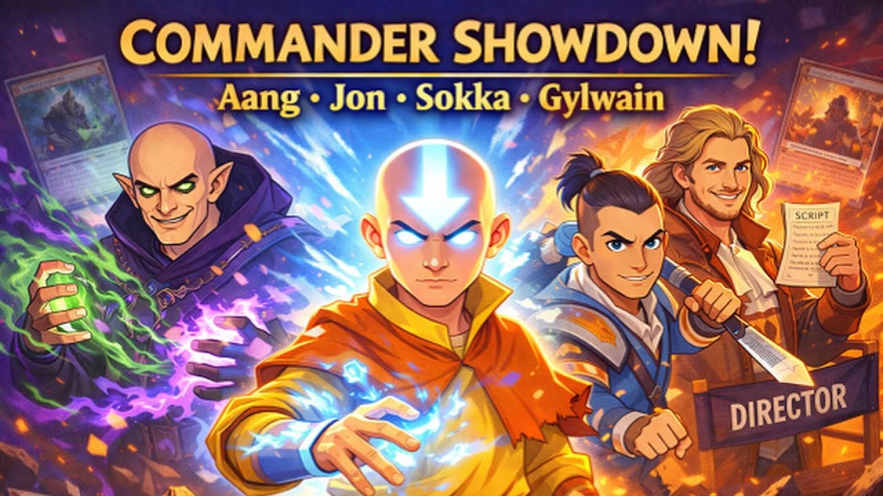 COMMANDER SHOWDOWN! | Aang vs Jon vs Sokka vs Gylwain | Epic MTG Battle