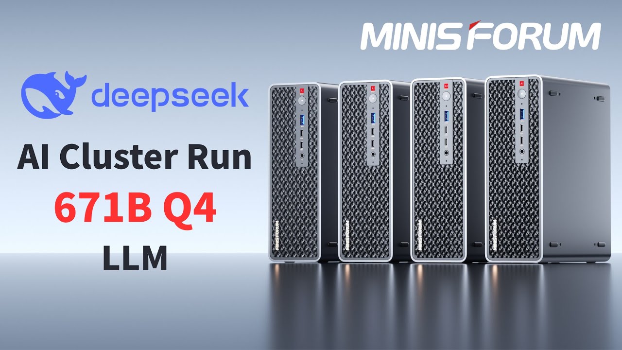 Running DeepSeek-R1 671B  (Q4) Locally on a MINISFORUM MS-S1 MAX 4-Node AI Cluster