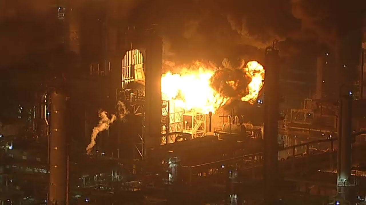 Massive fire erupts at Chevron refinery in El Segundo