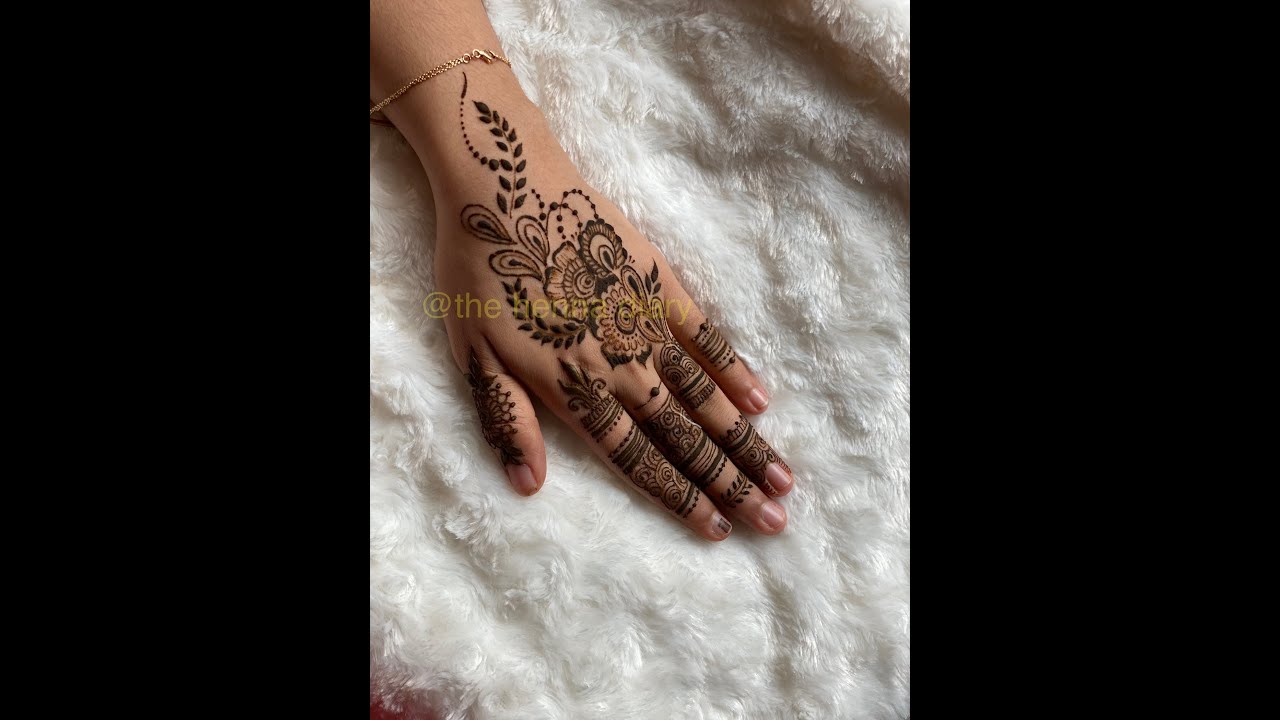 Simple eid henna/mehandi design for hand
