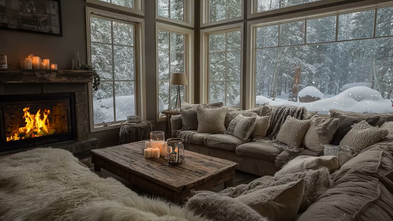 Falling Snow Wraps The World 🌨️ While Soft Warmth Gathers Around You Gently