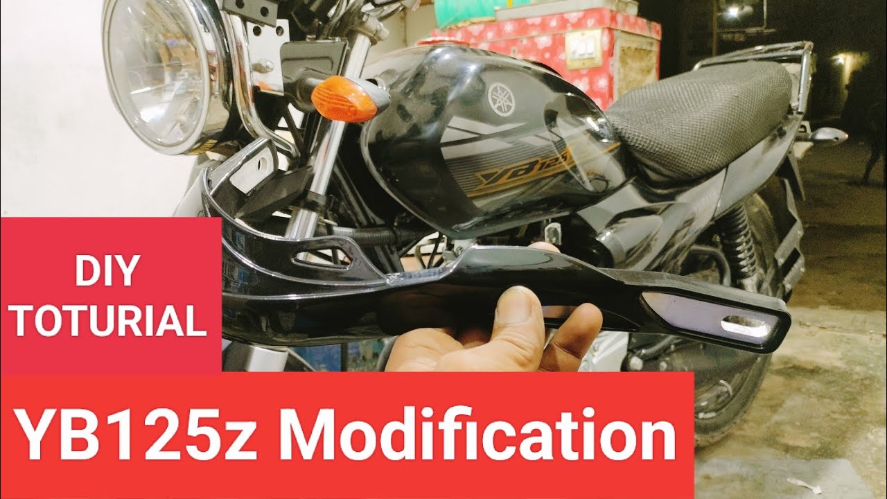 HAND GUARD Installation in YAMAHA YBR125z DX || YAMAHA YB125z DX MODIFICATION || BIKE MODIFICATION