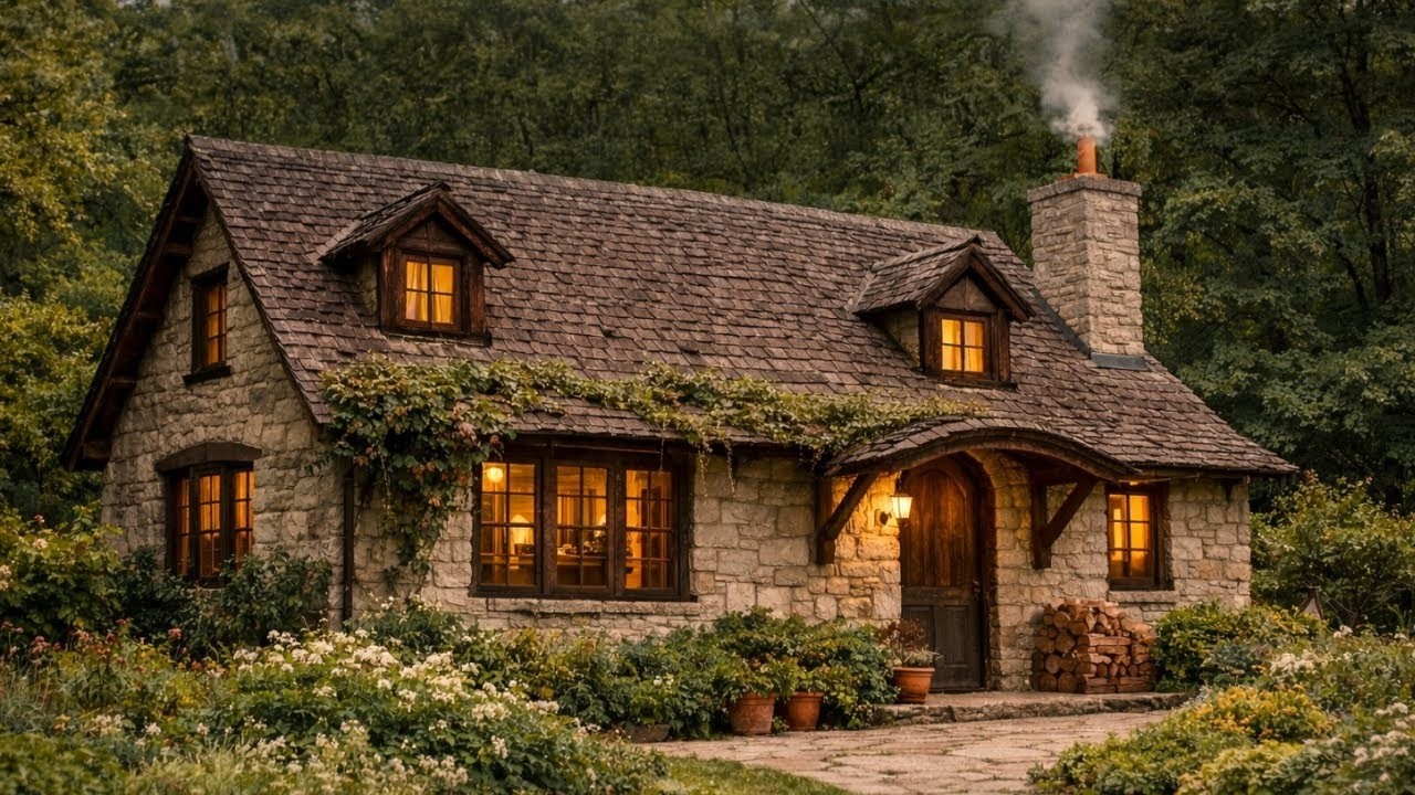 Dreamy tour of rural cottages | Cozy rural houses, warm light and peaceful relaxation