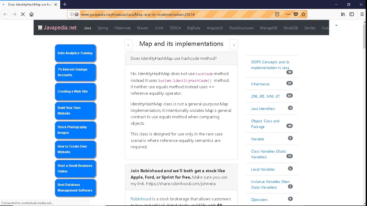 Does IdentityHashMap use hashcode method?
| javapedia.net