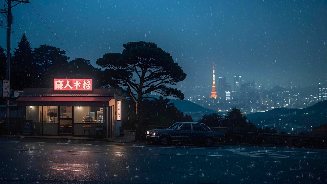 A Rainy Night That Feels Like the 90s 📼 Tokyo Nostalgia Café Lofi — Listen Now