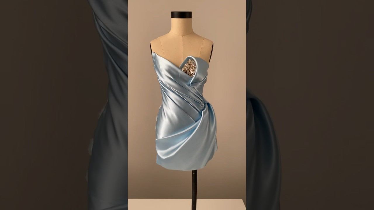 ✨timelapse creative evening dress draping for fashion✨ #fashion #dressmaking #eveninggown #draping