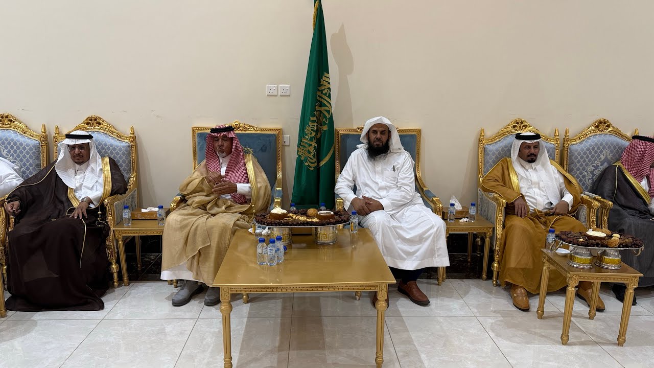 ضيافة الشيخ منصور بن عليبي شيخ قبيلة الهجاهجه للشيخ محمد علي أبو ساق شيخ قبائل فاطمه من يام