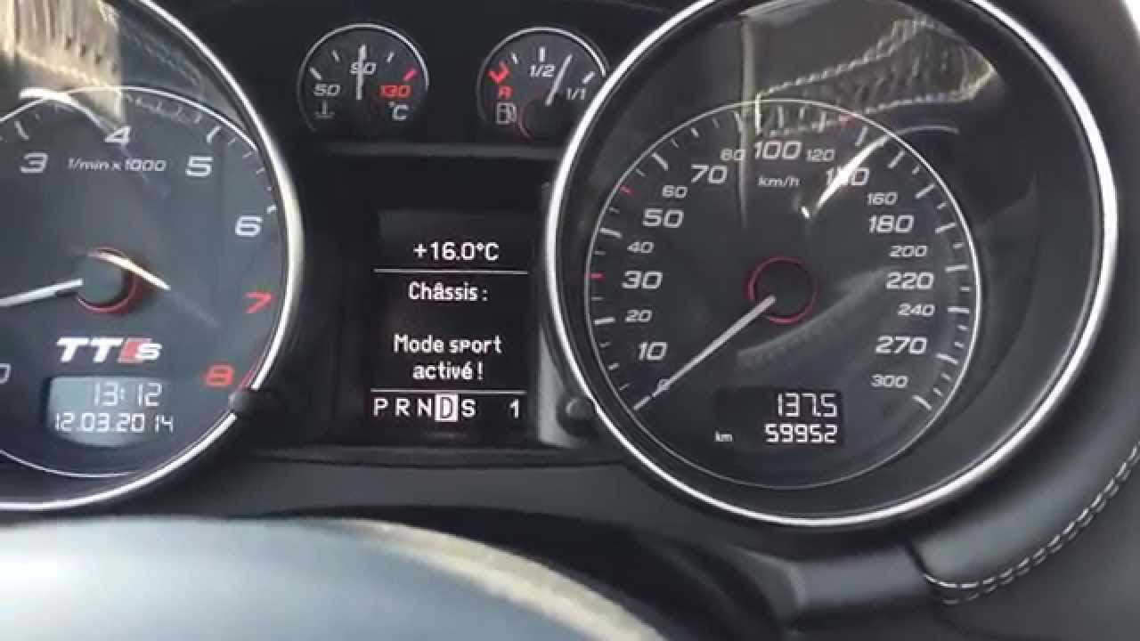Audi TTS 2.0 TFSI 272 S-Tronic - 0 à 100km/h Launch Control
