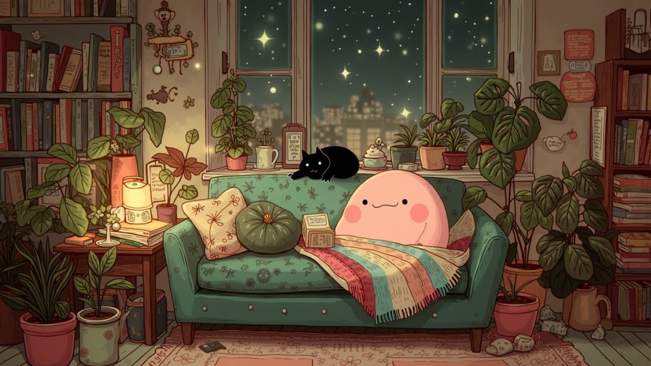 Lofi Chill Beats ~ Уютная ночная атмосфера для учебы и расслабляющие мечты о моти ~ Хип-хоп микс 🎧
