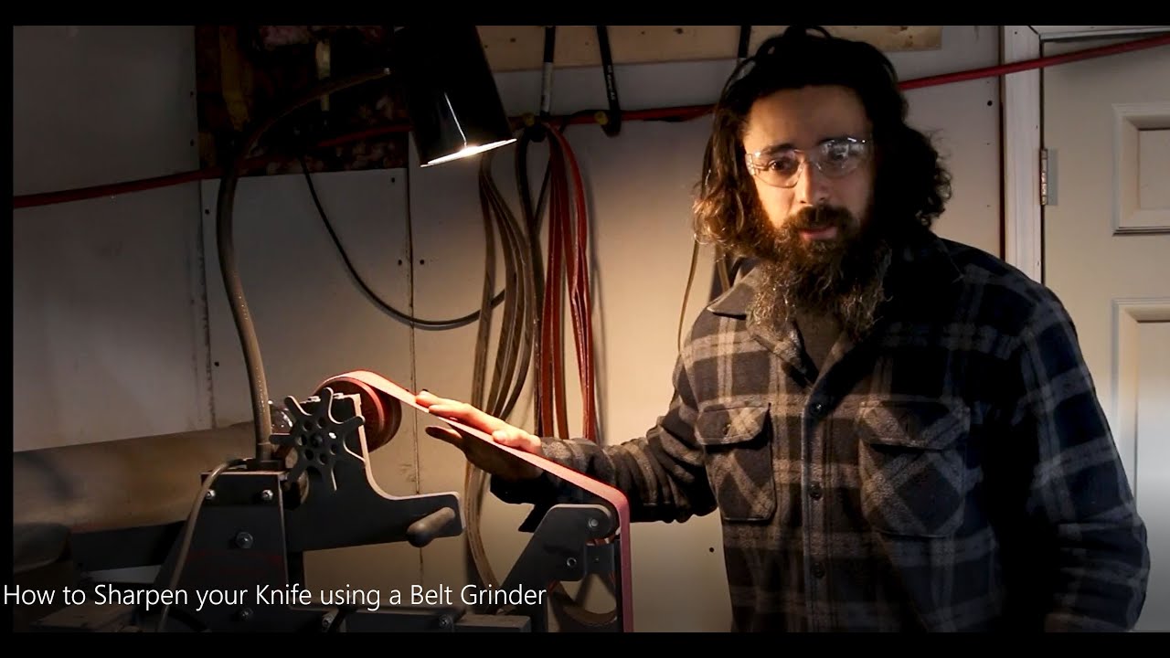 How to Sharpen a Knife on a 2x72 grinder