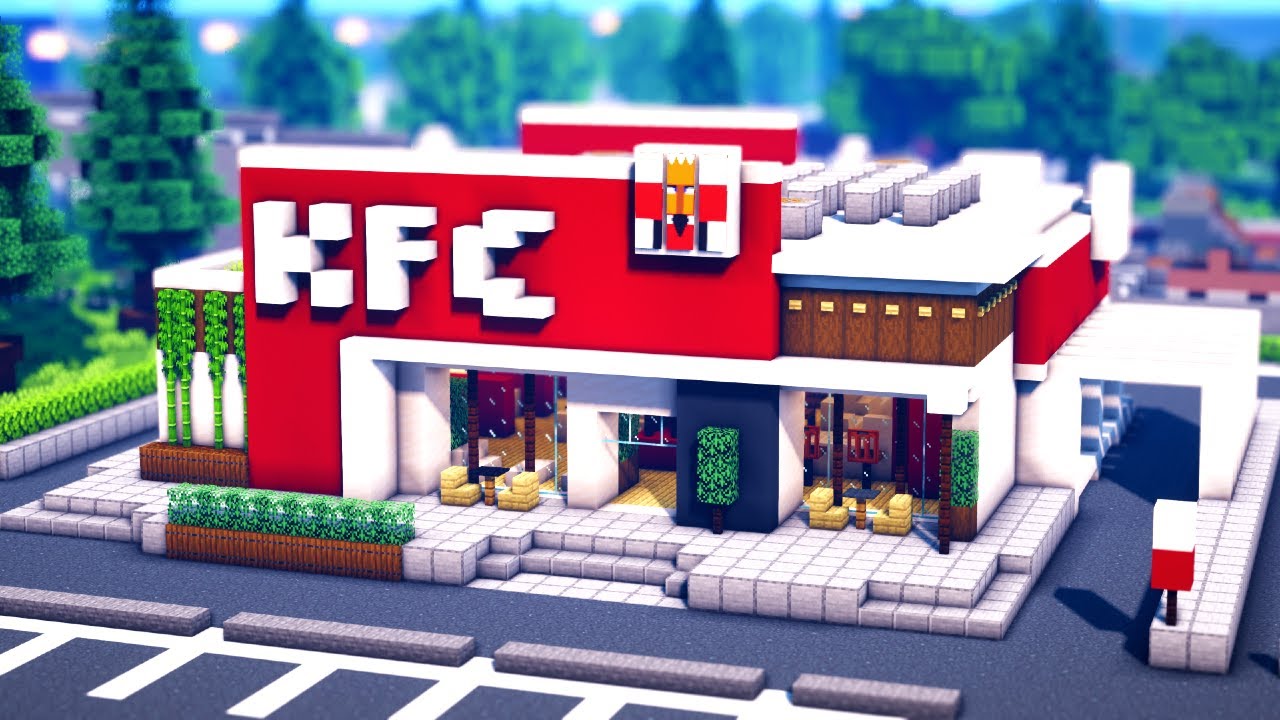 Minecraft - Tutorial Membuat Restoran KFC !