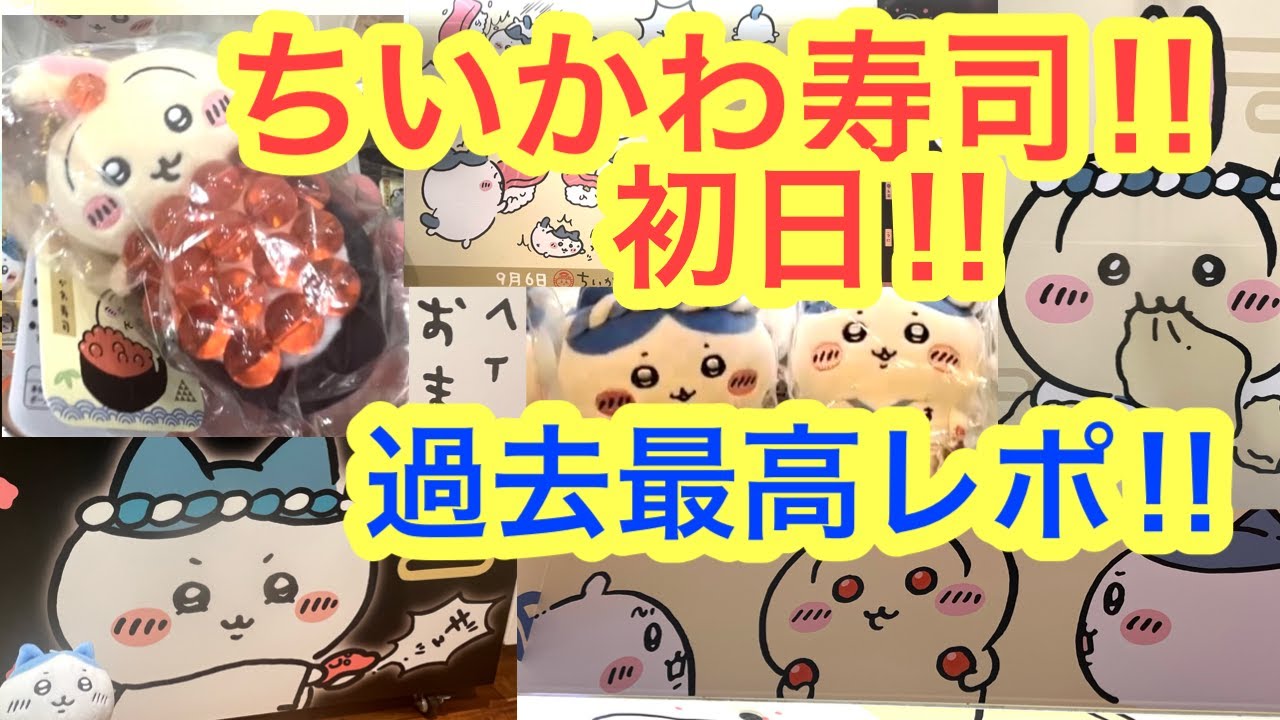 【ちいかわ】ちいかわ寿司初日に大潜入！！過去最高のコラボ開幕！！ちいかわ寿司グッズも大開封＾＾chiikawa