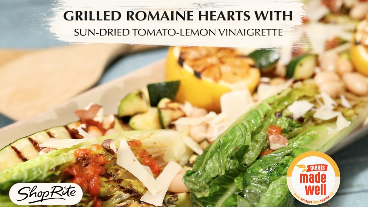How to Make Grilled Romaine Hearts with Sun Dried Tomato Lemon Vinaigrette