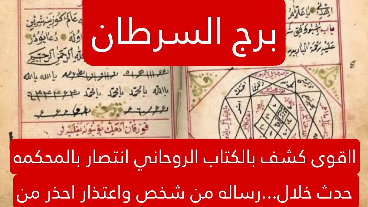 برج السرطان لهذا اليوم ااقوى كشف بالكتاب الروحاني انتصار بالمحكمه حدث خلال...رساله من شخص واعتذار
