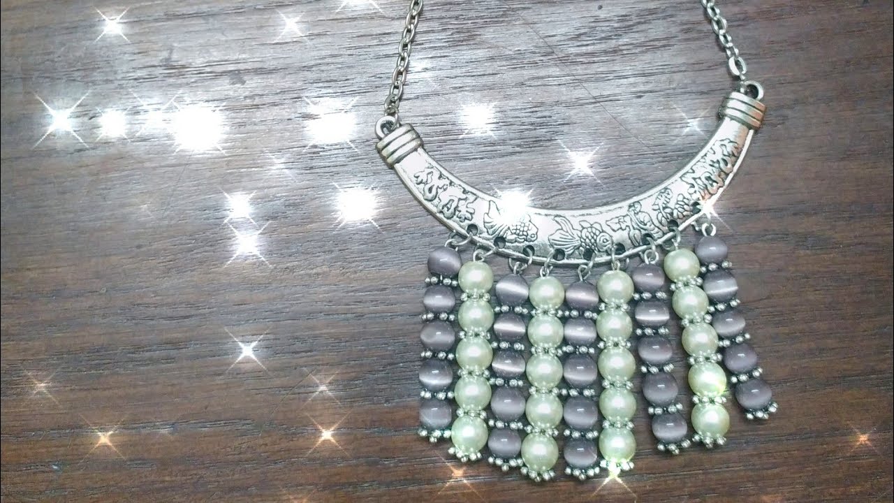 عمل عقد من المعدن و اللولي والمرمر  Making a necklace of metal, lolly and alabaster
