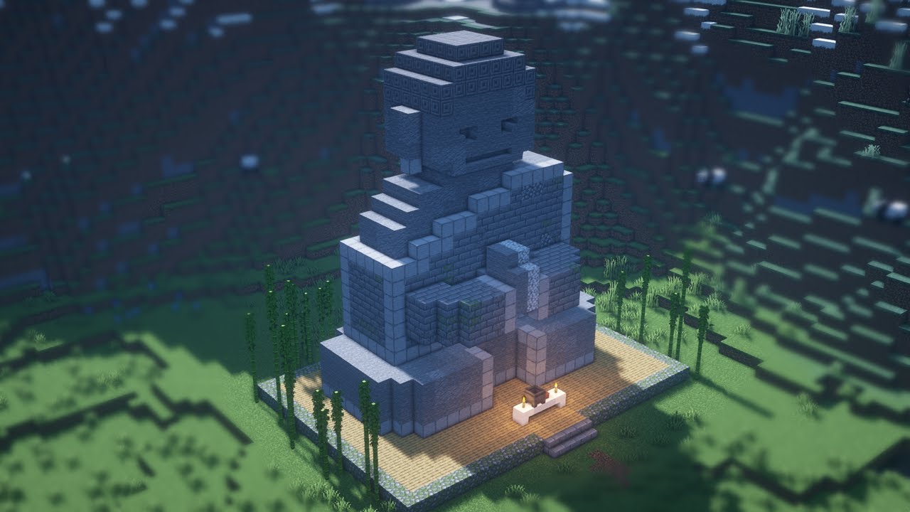 Minecraft | How to Build a Statue (Buddha Statue)