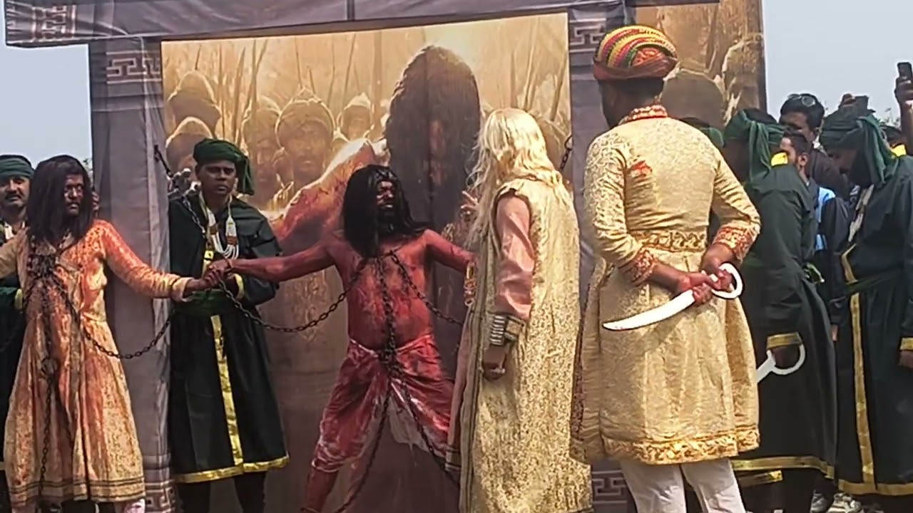 व्वा..ह्याला म्हणत्यात परफॉर्मन्स..देखावा न्हवे.. चित्रपटच जणू🔥 #छावा#शंभूराजे #छावा नाटक#chhaava 🚩