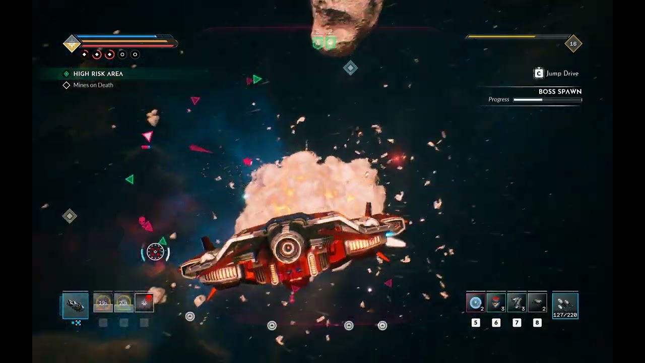 EVERSPACE 2 High Risk Area, Enemies drop mines on death