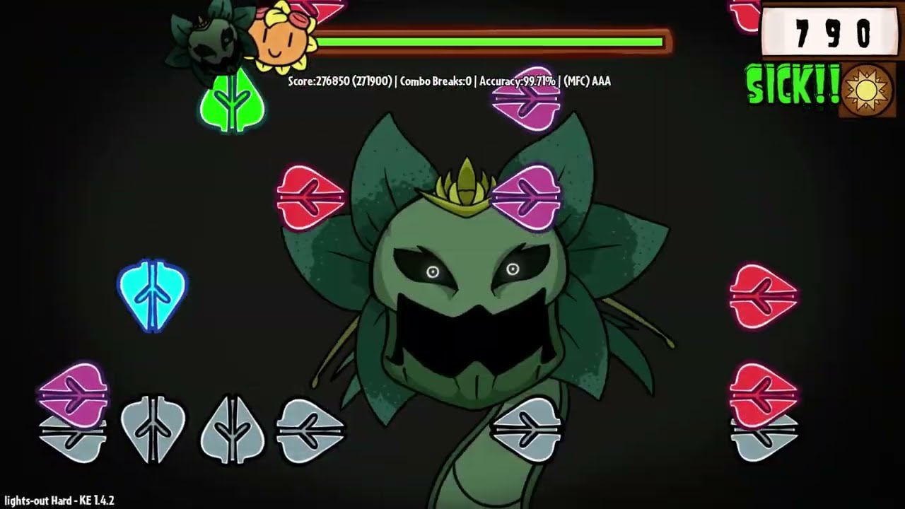 FNF Plant vs Zombie 2 KEYS - Lights Out (FC)