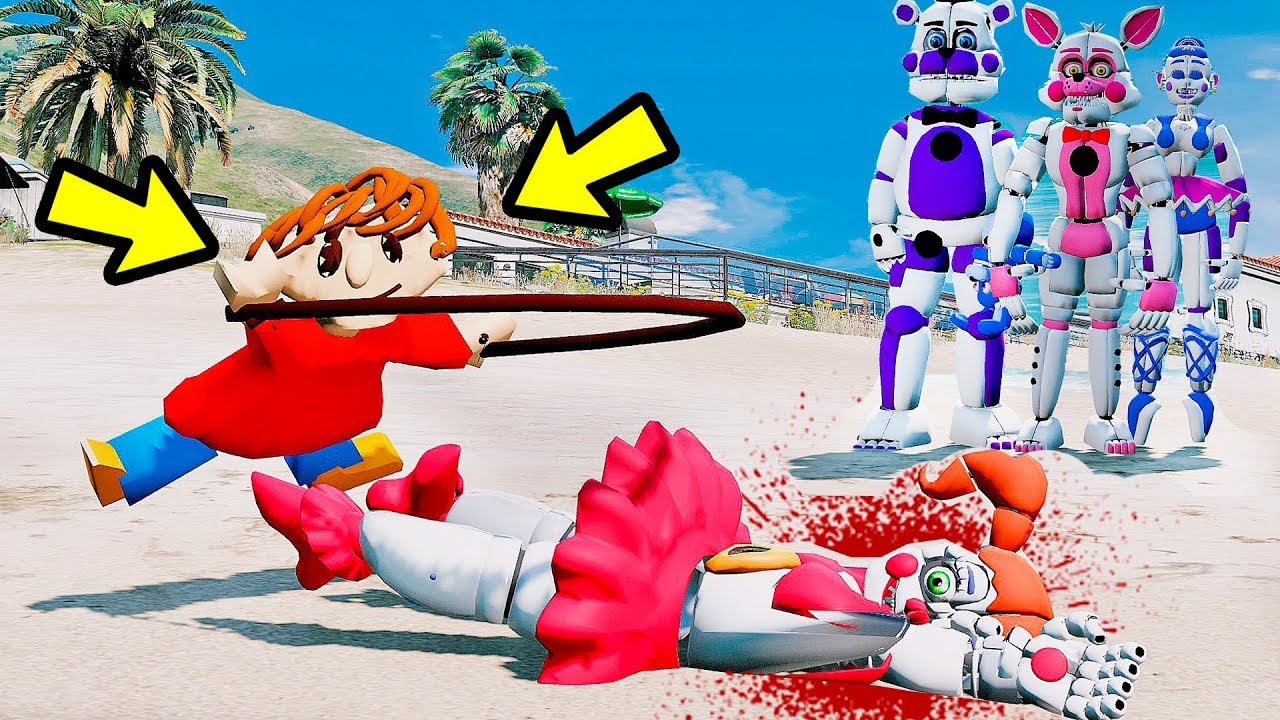 FUNTIME ANIMATRONICS QUEM MATOU SISTER BABY? | GTA V Five Nights at Freddy's
