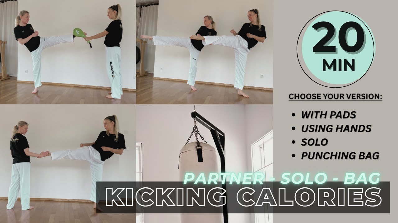 20 MIN KICKING CALORIE – Partner with Pads or using hands, Solo or Bag