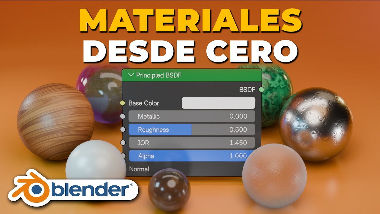Cómo Crear MATERIALES en BLENDER desde Cero – GUÍA COMPLETA PARA PRINCIPIANTES de BLENDER en Español