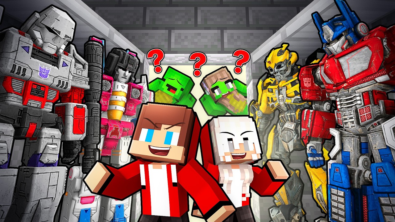 JJ Family BECAME ANY TRANSORMER to Troll Mikey Family in Minecraft (Maizen)