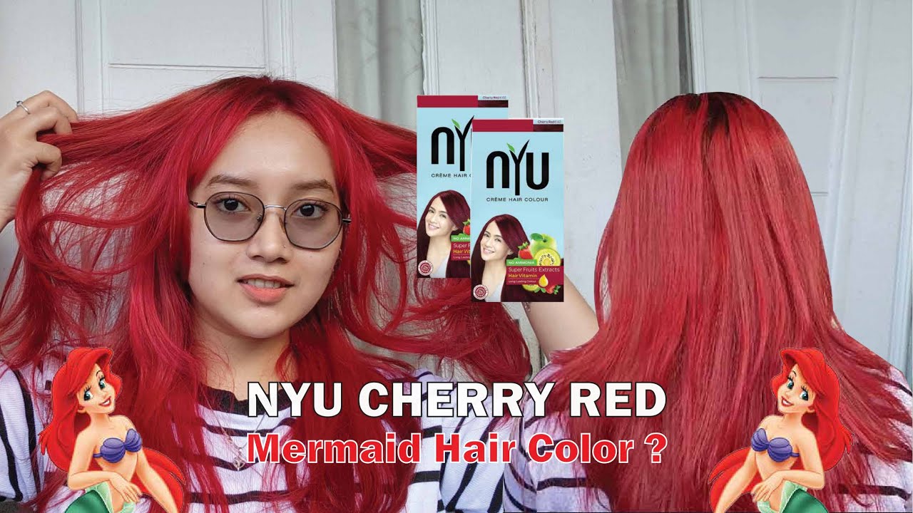 Cat Rambut NYU Cherry Red TANPA BLEACHING! | Princess Ariel Red Hair Color | Permata Chae