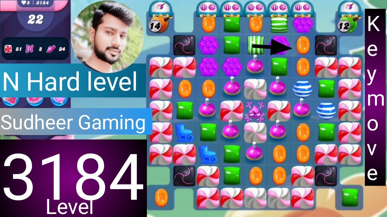 Candy crush saga level 3184 । N Hard level । No boosters । Candy crush level 3184 । #candycrush