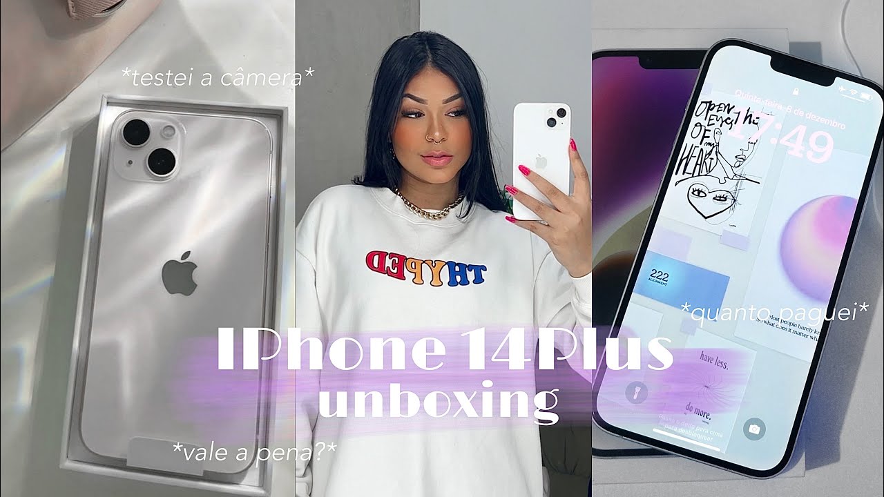 MEU CELULAR NOVO | IPHONE 14 PLUS *unboxing*