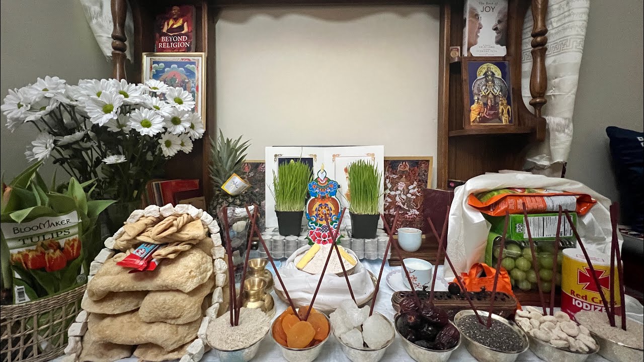 Celebrating losar, khapsey prep. # early morning to get holy water
