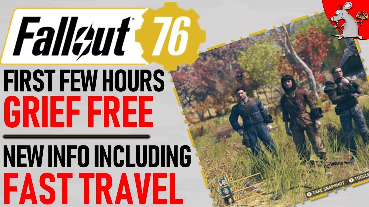 THE FIRST FEW HOURS OF FALLOUT 76 Will Be Griefing Free! Fast Travel! New INFO!