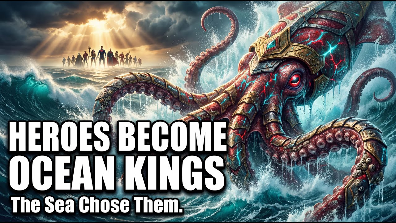 SUPERHEROES DIVE INTO THE OCEAN | Giant Squid Transformations