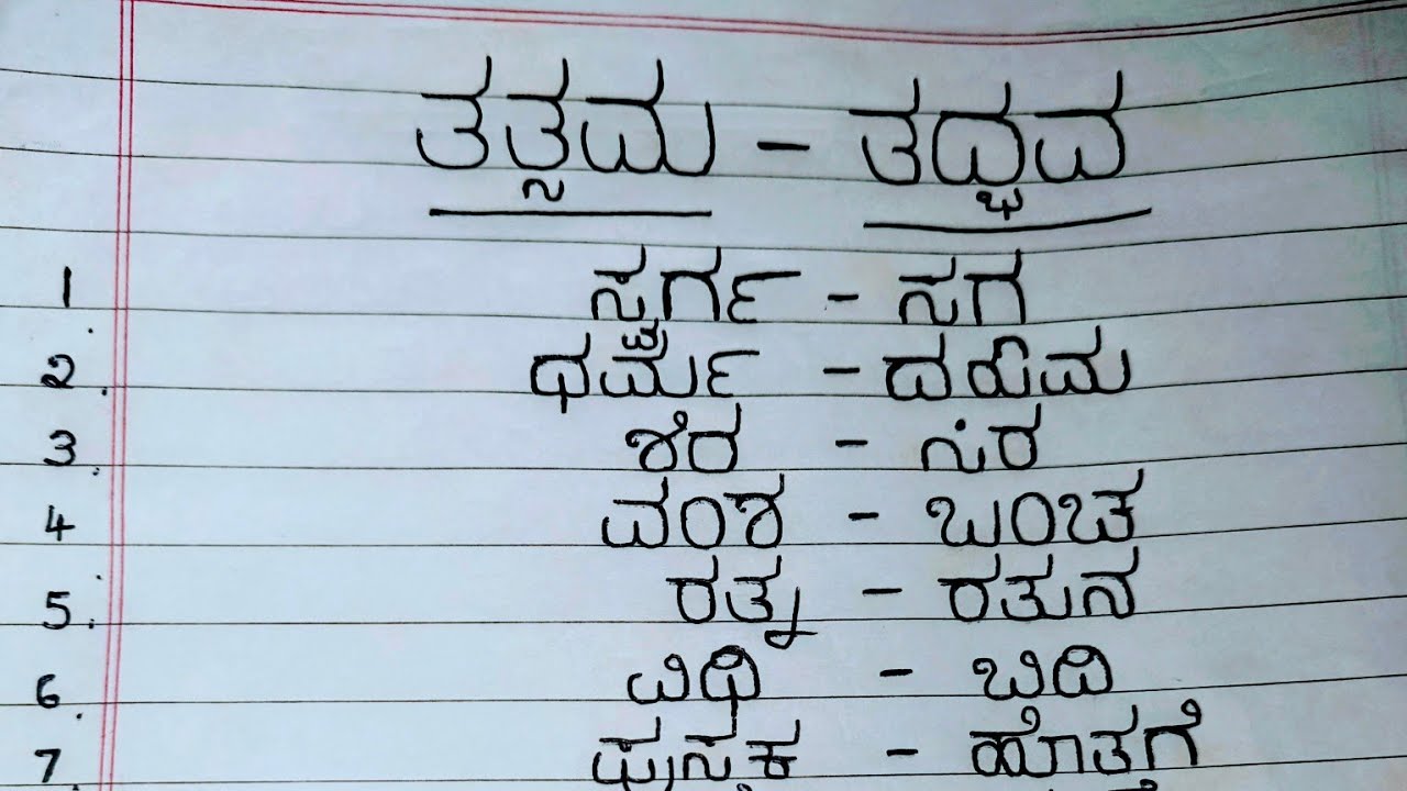 ತತ್ಸಮ ತದ್ಭವ ಪದಗಳು | tatsama tadbhava in kannada |Kannadagrammer #viral #trending 