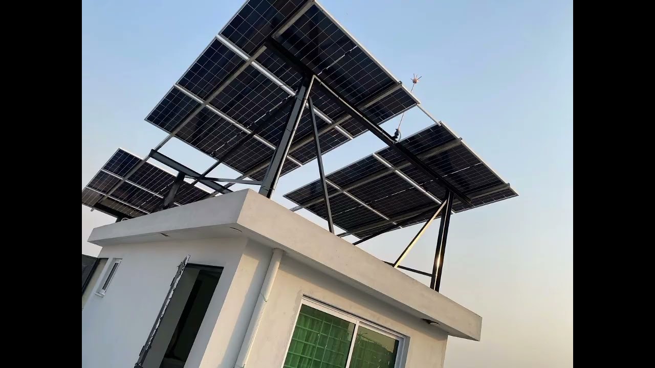 elevated customized solar structure for small roof top