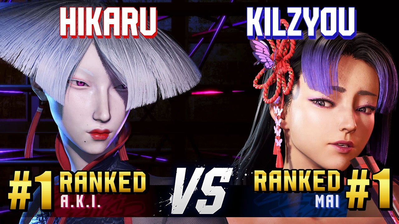 SF6 ▰ HIKARU (#1 Ranked A.K.I.) vs KILZYOU (#1 Ranked Mai) ▰ High Level Gameplay
