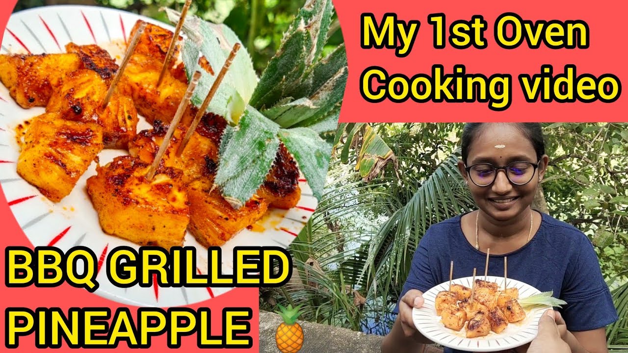 Bbq,My 1st Oven cooking #Shorts #bbqnation #Bbqgrilledpineapple  @cookuwithpriya