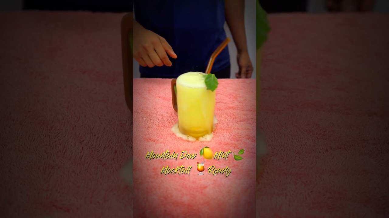 Lets make a MountainDew Lemon🍋Mint🍃 Mocktail😋 #drinks #drinkdifferent #refreshing #mountaindew