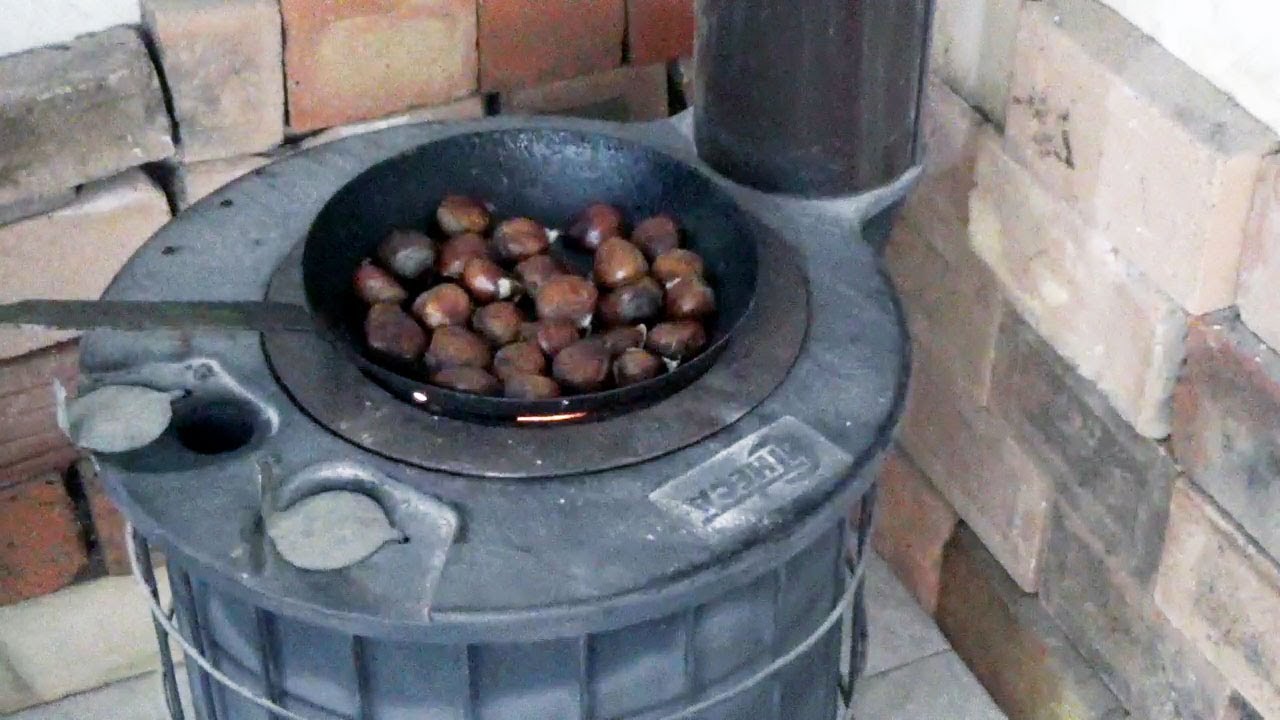Asar CASTAÑAS en Estufa de Pellets y Leña | Retoques y mejoras de quemado.