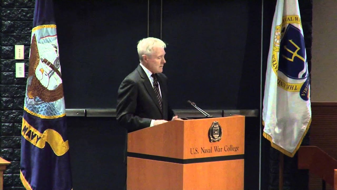 Secretary of the Navy (SECNAV) Ray Mabus addresses the U.S. Naval War College.
