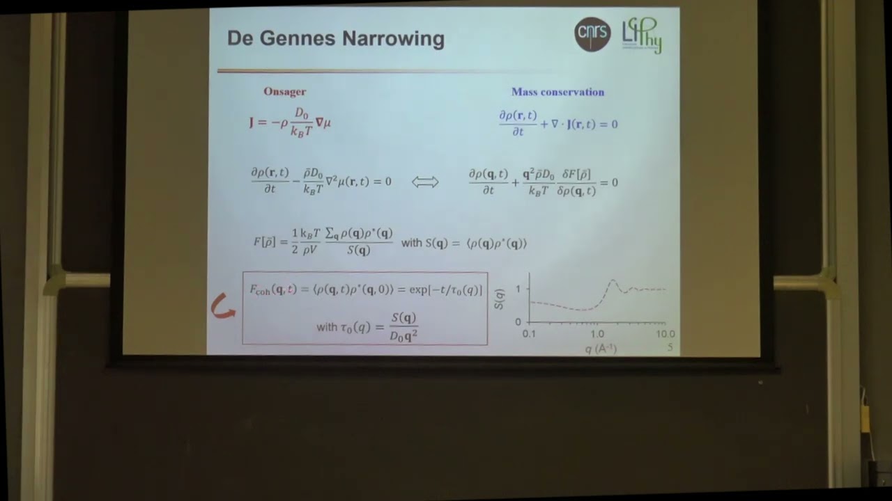 B. Coasne: &ldquo;Multiscale dynamics in  nanoporous materials: concept of De Gennes Narrowing&rdquo;